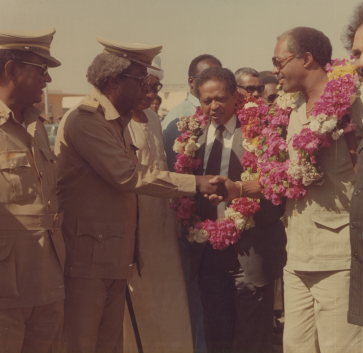 Marion Barry meeting international leaders